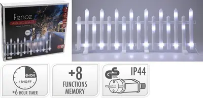 LED hekje set 8 stuks 192 lampjes, wit - afbeelding 4