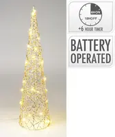 LED kegelboom 30 lampjes Ø 16 x 60cm, warm wit - afbeelding 2