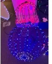 LED kerstbal met 168 RGB-lampjes, Ø 40cm, multicolor - afbeelding 1