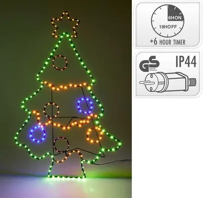 LED Kerstboom 80 cm 205 LED warm wit - afbeelding 1