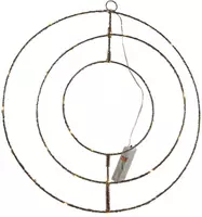 LED kerstverlichting cirkel goud 40 lampjes 38 cm met timer - afbeelding 1