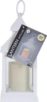 LED lantaarn met kaarsje zwart 10,5 x 23cm - afbeelding 4