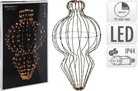 LED lantaarn vouwbaar 320 lampjes Ø 39 x 75cm - afbeelding 1