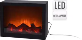 LED mini openhaard met vlameffect 29 x 23 cm - afbeelding 1