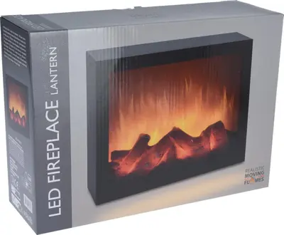 LED mini openhaard met vlameffect 29 x 23 cm - afbeelding 2