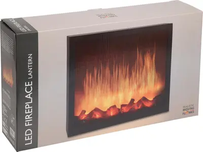 LED mini openhaard met vlameffect 41 x 25 cm - afbeelding 2