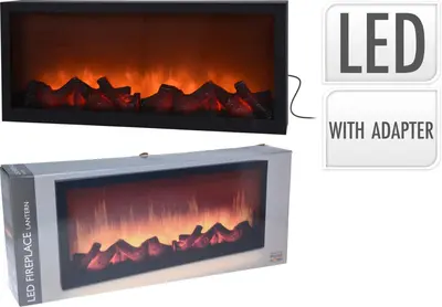 LED mini openhaard met vlameffect 57 x 25 cm - afbeelding 3