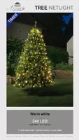 LED netverlichting voor 170-240 cm kerstboom 240 lampjes warmwit kopen?