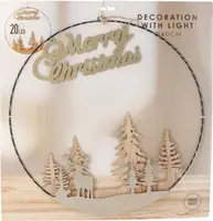 LED ring met dorpje goud Ø 40cm - afbeelding 3