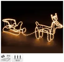 LED slangverlichting rendier & slee met 324 lampjes - afbeelding 5