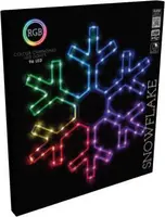 LED sneeuwvlok met 96 RGB-lampjes 50 x 43cm - afbeelding 3
