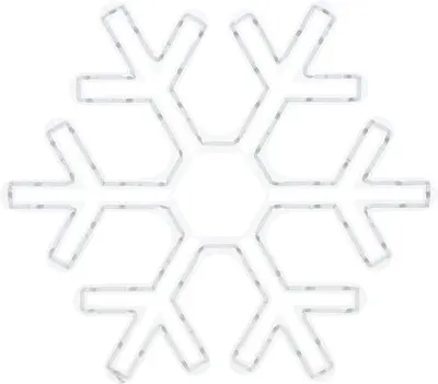 LED sneeuwvlok met 96 RGB-lampjes 50 x 43cm - afbeelding 2