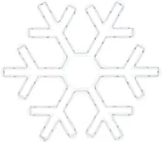 LED sneeuwvlok met 96 RGB-lampjes 50 x 43cm - afbeelding 2