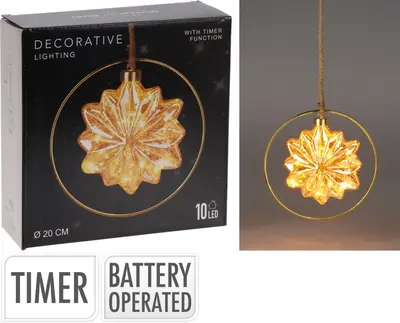 LED ster hangornament Ø 18cm - afbeelding 3
