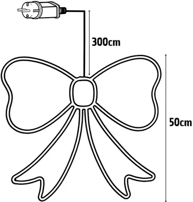 LED Strik 120 Micro LED 55 x 50 cm rood - afbeelding 3