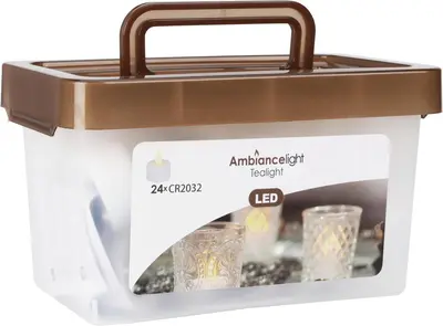 LED theelicht Ambiance Light LED 24st met timer Ø 3,8cm wit - afbeelding 1