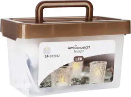 LED theelicht Ambiance Light LED 24st met timer Ø 3,8cm wit - afbeelding 1