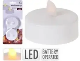LED theelicht Ambiance Light LED set 2st Ø 5,5cm wit - XL - afbeelding 1