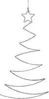LED wanddecoratie kerstboom 100 lampjes groen 60 x 100cm - afbeelding 1