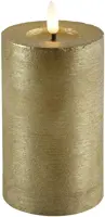 Ledkaars lyon d7.5h12.5cm goud bo - afbeelding 1