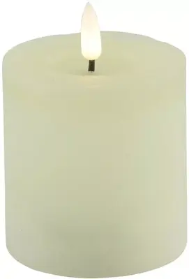 Ledkaars lyon d7.5h8cm creme bo - afbeelding 1