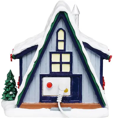Lemax a-frame rental home verlicht kersthuisje Vail Village 2026 - afbeelding 4