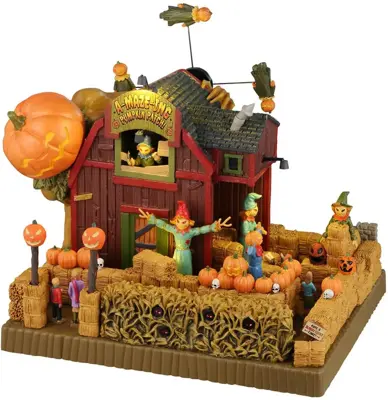 Lemax a-maze-ing pumpkin patch bewegend huisje Spooky Town 2024 - afbeelding 1