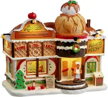 Lemax apple dumpling diner verlicht kersthuisje Sugar 'N' Spice 2025 - afbeelding 2