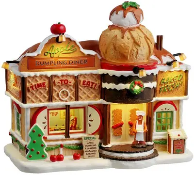Lemax apple dumpling diner verlicht kersthuisje Sugar 'N' Spice 2025 - afbeelding 1