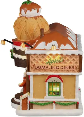 Lemax apple dumpling diner verlicht kersthuisje Sugar 'N' Spice 2025 - afbeelding 4