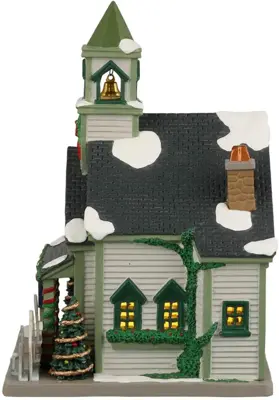Lemax balsam glen church verlichte kerk Caddington Village 2022 - afbeelding 3