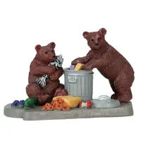 Lemax bear buffet kerstdorp figuur type 2 Vail Village 2017 - afbeelding 1