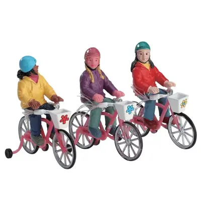 Lemax bike ride s/3 kerstdorp figuur type 3 2017 - afbeelding 1