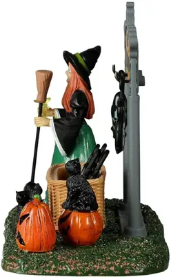 Lemax black cat countdown tafereel Spooky Town 2022 - afbeelding 3