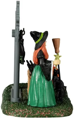 Lemax black cat countdown tafereel Spooky Town 2022 - afbeelding 2