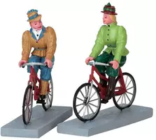 Lemax bloomers and bicycles s/2 kerstdorp figuur type 4 Caddington Village 2017 - afbeelding 1