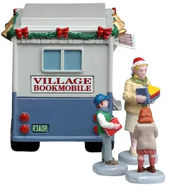 Lemax bookmobile kerstdorp tafereel 2026 - afbeelding 2