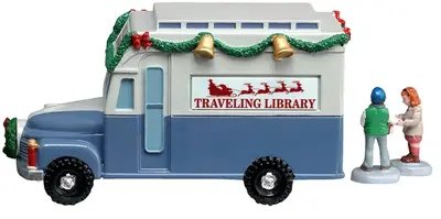 Lemax bookmobile kerstdorp tafereel 2026 - afbeelding 4