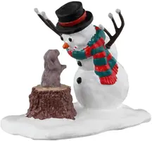 Lemax bunny makes a friend kerstdorp accessoire 2023 - afbeelding 1