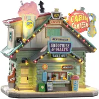 Lemax cabin canteen verlicht kersthuisje Vail Village 2019 - afbeelding 1