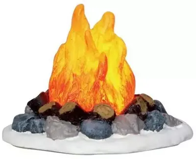 Lemax camp fire verlichte kerstdorp accessoire 2011 - afbeelding 1