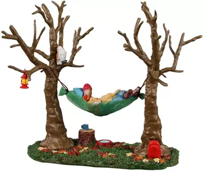 Lemax camping hammock buddy kerstdorp tafereel Vail Village 2022 - afbeelding 1