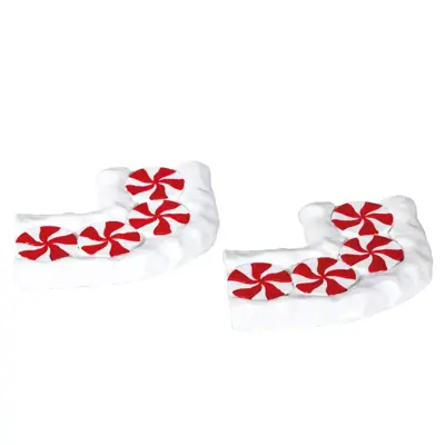 Lemax candy cane lane, curved s/2 kerstdorp accessoire Sugar 'N' Spice 2017 - afbeelding 1