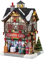 Lemax carolers cafe verlicht kersthuisje Caddington Village 2023 - afbeelding 1