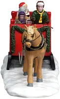 Lemax caroling sleigh ride kerstdorp tafereel Harvest Crossing 2026 - afbeelding 2
