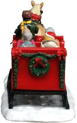 Lemax caroling sleigh ride kerstdorp tafereel Harvest Crossing 2026 - afbeelding 3