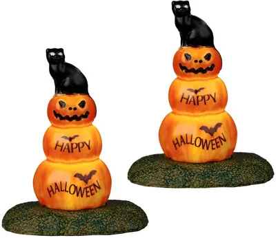 Lemax cat and pumpkin, set of 2 accessoire Spooky Town 2022 - afbeelding 1