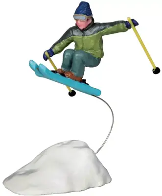Lemax catching air kerstdorp figuur type 2 Vail Village 2012 - afbeelding 1