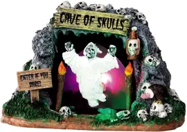 Lemax cave of skulls, b/o (4.5v bewegend tafereel Spooky Town 2013 - afbeelding 1