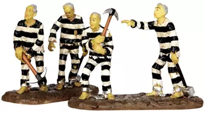 Lemax chain gang s/2 figuur Spooky Town 2014 - afbeelding 1